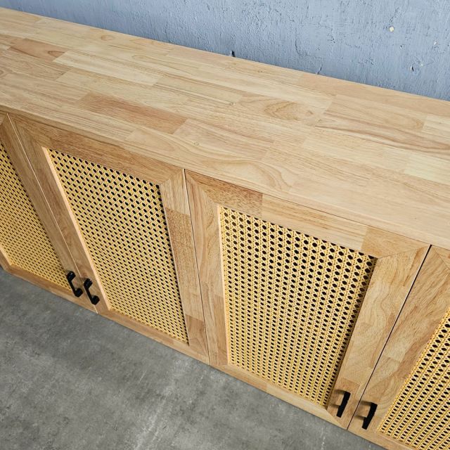 bộ tủ bếp mini gỗ cao su tự nhiên