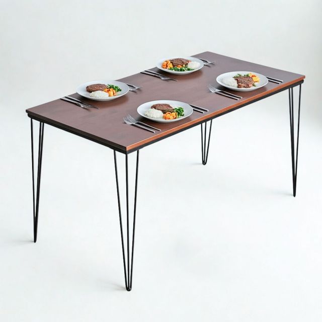 Bàn ăn chữ nhật 140x70cm gỗ cao su BA68245