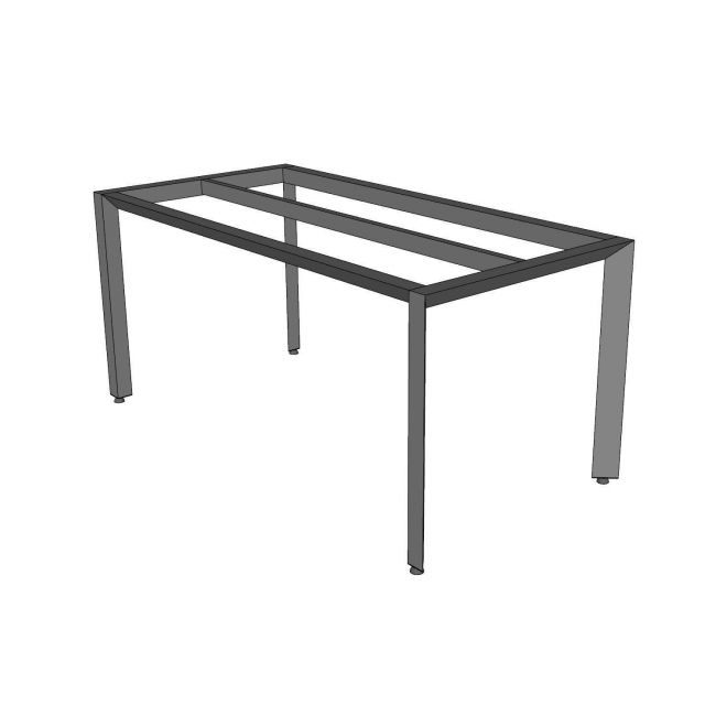 Bàn ăn chữ nhật 160x80cm mặt đá chân sắt tam giác BA68244