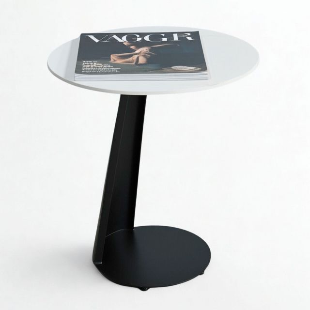 Bàn bên sofa mặt đá chân sắt SST049