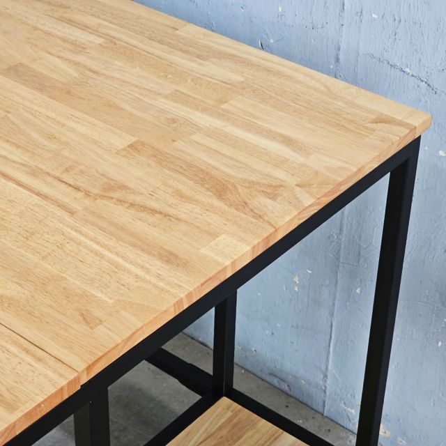 Bàn chữ L RIGEL 140x110cm gỗ cao su CD68039