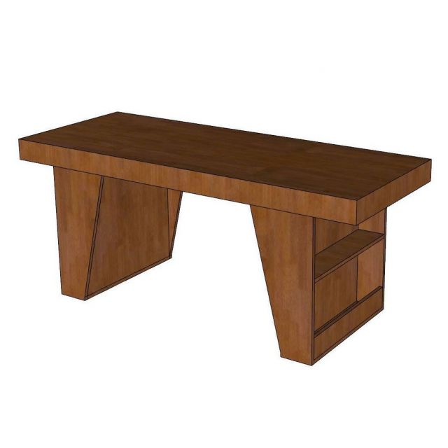 Bàn giám đốc PRESA 180x70cm gỗ cao su BGD68077