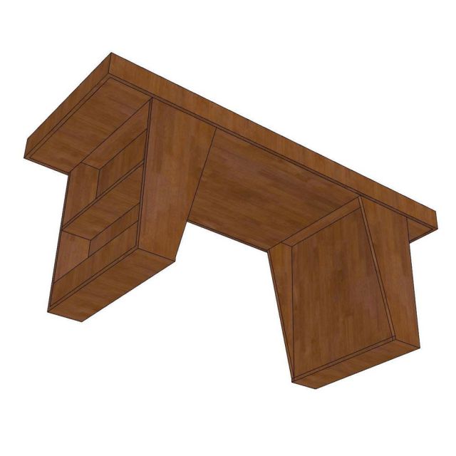 Bàn giám đốc 180x70cm gỗ cao su BGD68076