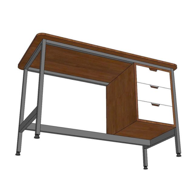 Bàn làm việc 120x60cm gỗ cao su BGV003