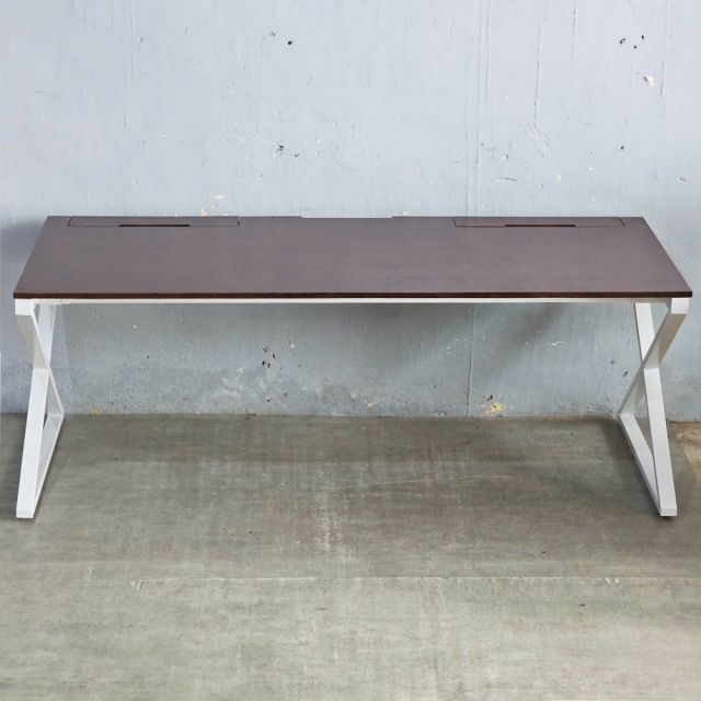 Bàn làm việc có hộp điện 200x80cm gỗ cao su ZD018
