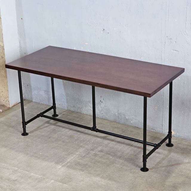 Bàn làm việc ống nước 150x68cm gỗ otim phủ venner sồi