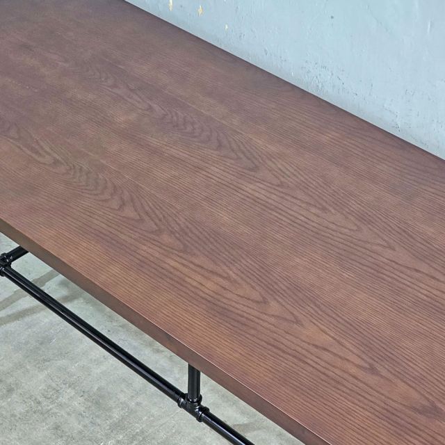 Bàn làm việc ống nước 150x68cm gỗ otim phủ venner sồi