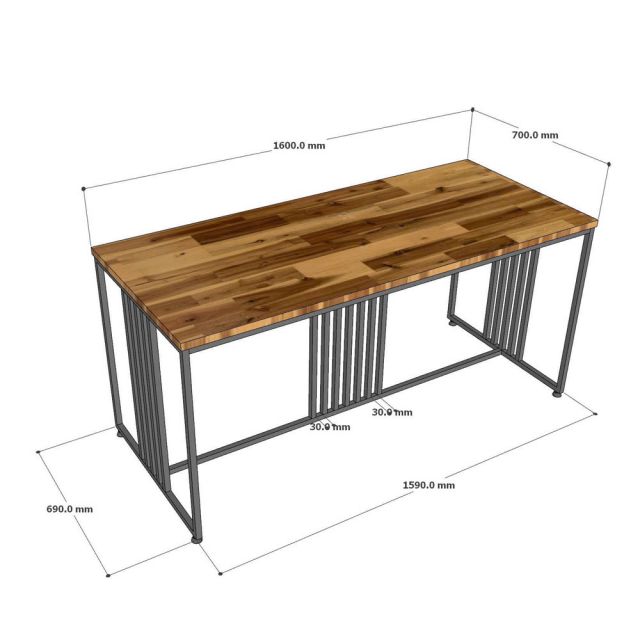 Bàn giám đốc 160x70cm gỗ tràm BGD68078