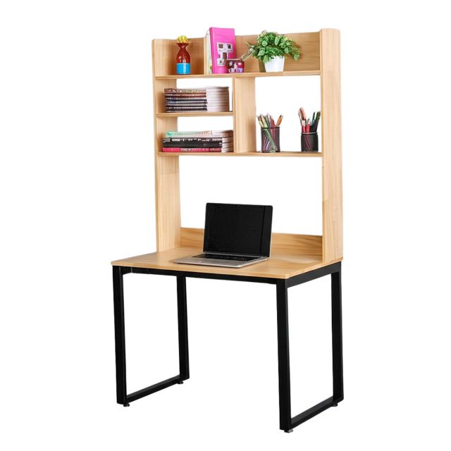 Bàn liền kệ 100x60x190cm gỗ cao su FD68075