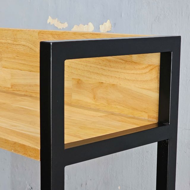 Bàn liền kệ có ngăn kéo 100x60x150cm gỗ cao su FD68074