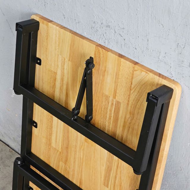 Bàn ngồi bệt gấp gọn 70x50cm gỗ cao su IDE003