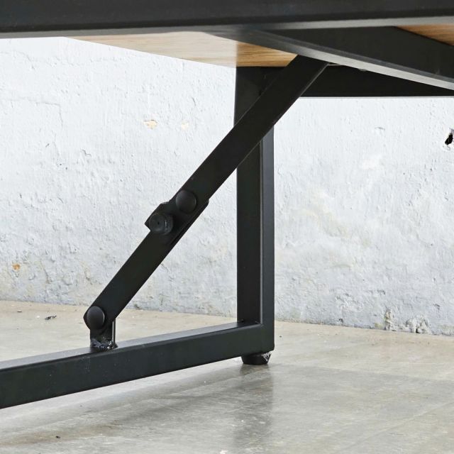 Bàn ngồi bệt gấp gọn 70x50cm gỗ cao su IDE003