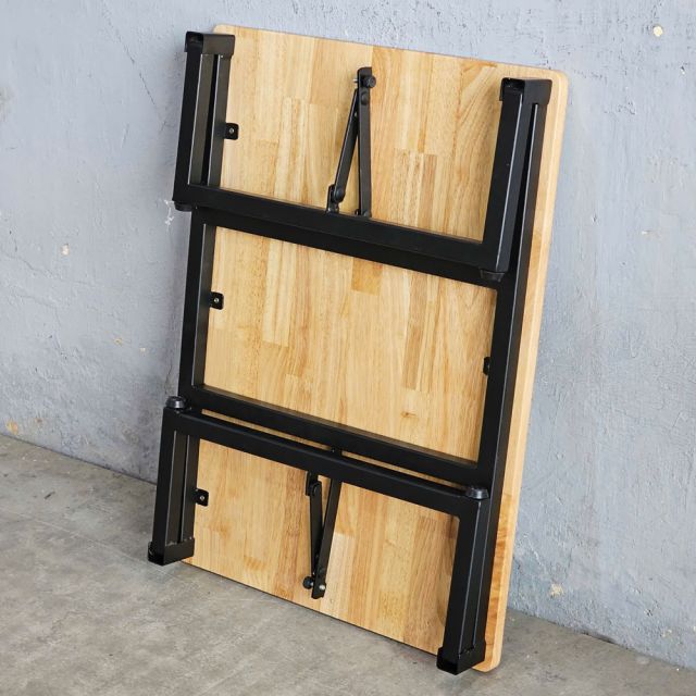 Bàn ngồi bệt gấp gọn 70x50cm gỗ cao su IDE003