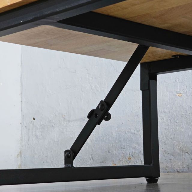 Bàn ngồi bệt gấp gọn 120x50cm gỗ cao su IED004