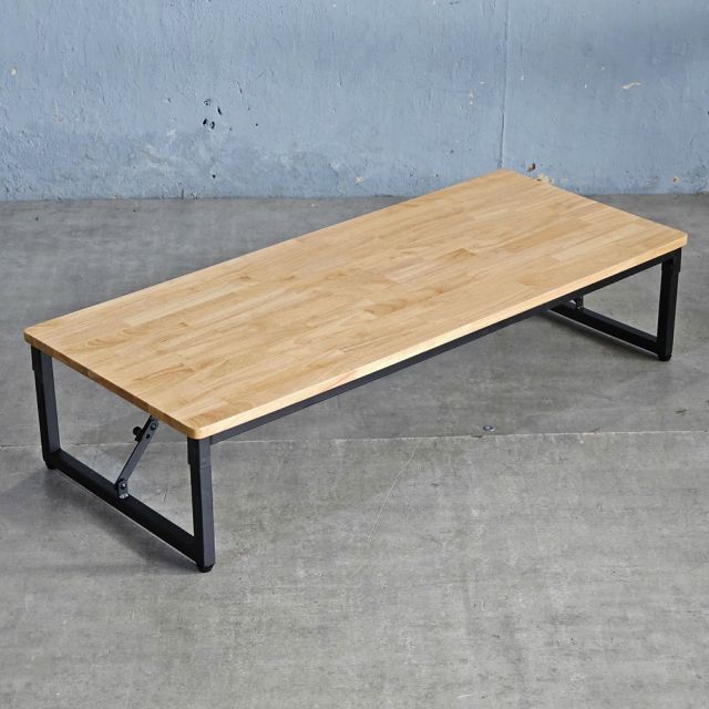Bàn ngồi bệt gấp gọn 120x50cm gỗ cao su IED004