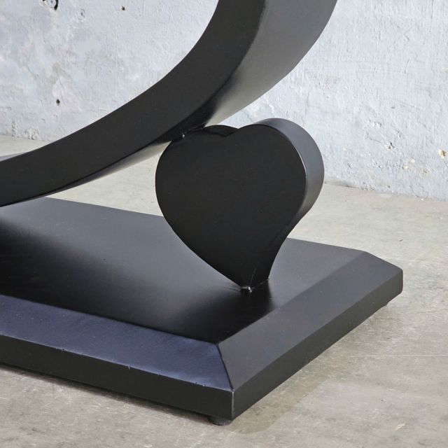 Bàn sofa đôi mặt đá ceramic chân sắt TT68287