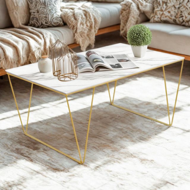 Bàn sofa VECTI 100x60cm mặt đá ceramic TT68320