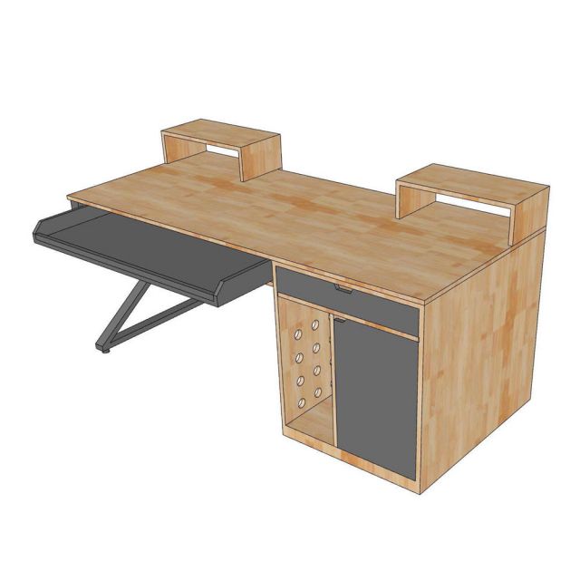 Bàn StudioDesk 180x80cm gỗ cao su SD68029
