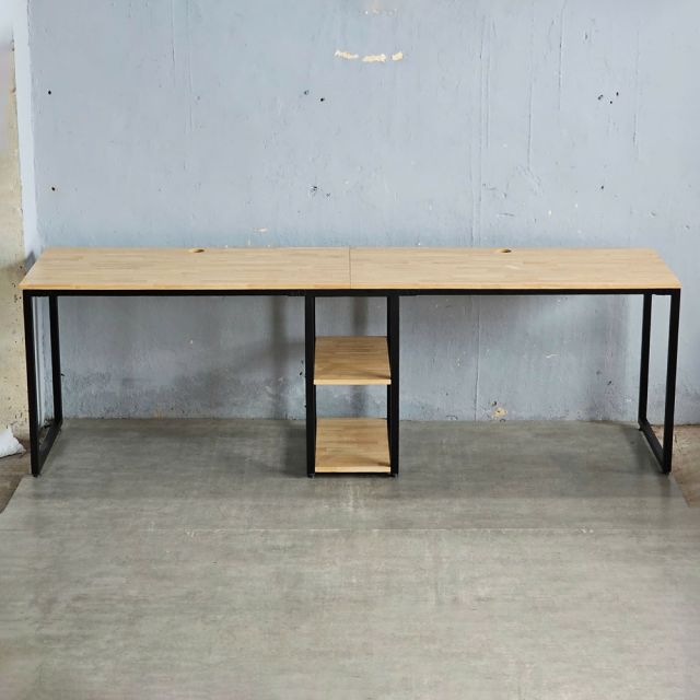 Bàn làm việc 2 người ngồi kết hợp chân tủ 240x120x75cm BD68063