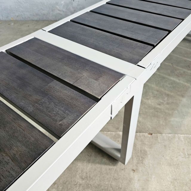 Ghế băng dài 240x40x45cm gỗ cao su chân sắt lắp ráp GBD040