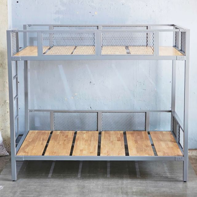 Giường tầng lắp ráp 125x210x180cm gỗ cao su GT015