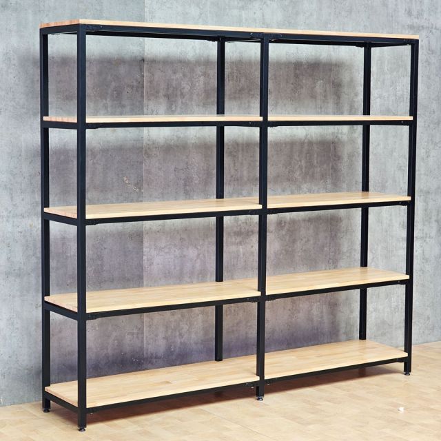 Kệ lắp ráp 5 tầng 200x40x180cm gỗ cao su KTT68029