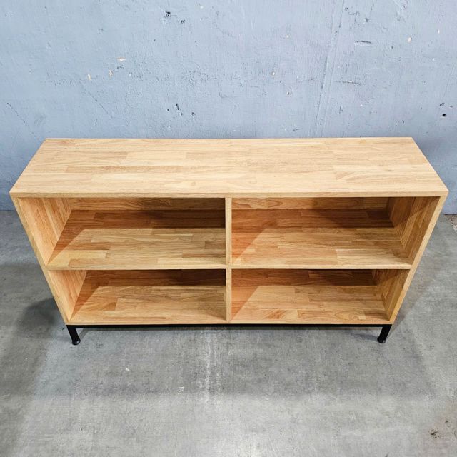 Kệ gỗ 4 ngăn 120x30x70cm gỗ cao su KS68325