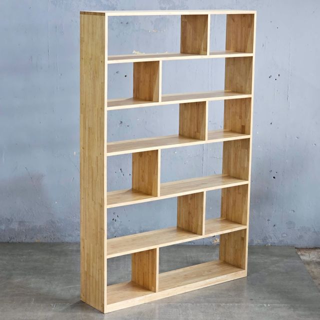 Kệ sách 120x28x185 gỗ cao su KS68332
