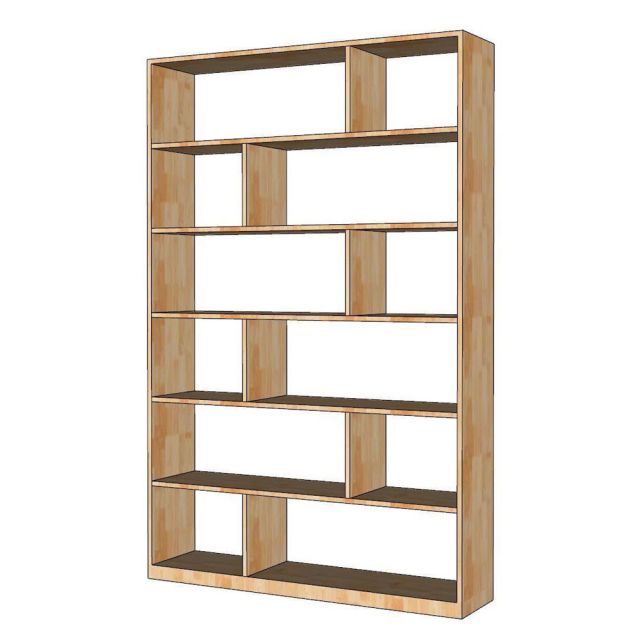 Kệ sách 120x28x185 gỗ cao su KS68332