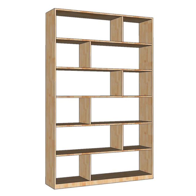 Kệ sách 120x28x185 gỗ cao su KS68332