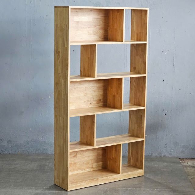 Kệ sách REVON 90x28x185cm gỗ cao su KS68322