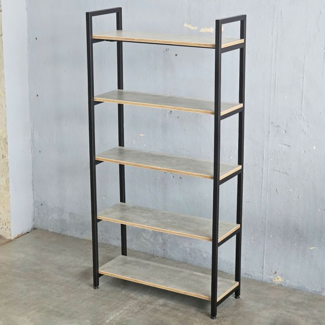Kệ trang trí GONY 5 tầng gỗ plywood khung sắt lắp ráp KS68257