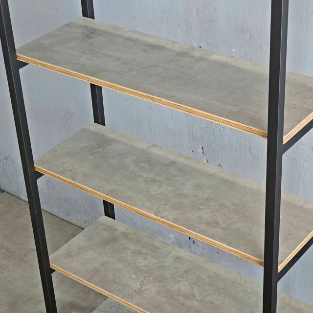 Kệ trang trí GONY 5 tầng gỗ plywood khung sắt lắp ráp KS68257