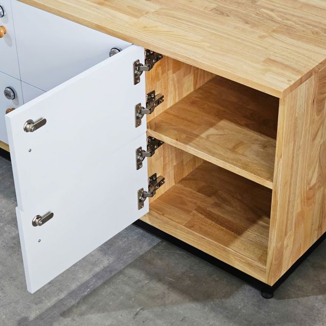Tủ locker 6 ngăn khóa số 120x45x60cm gỗ cao su THSL009