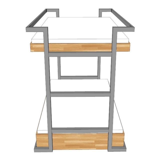 Giường tầng lắp ráp gỗ cao su GT016