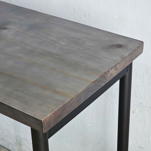 Bàn bar 100x50x110cm gỗ thông chân sắt hệ OMA II HBOM222