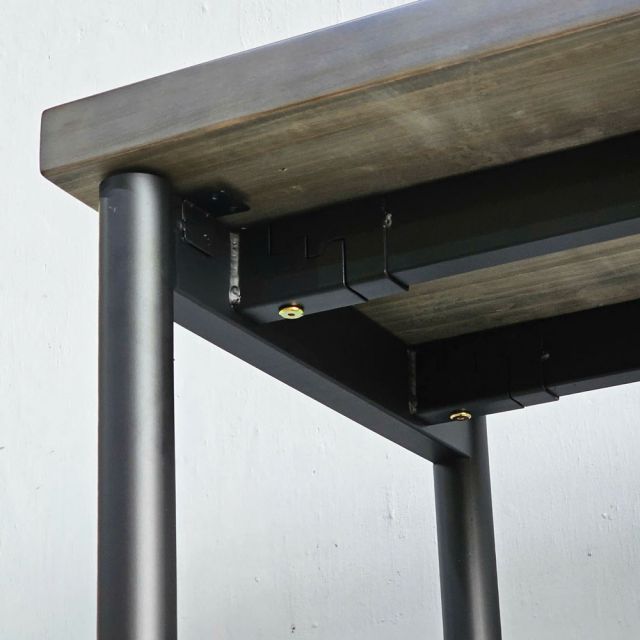 Bàn bar 100x50x110cm gỗ thông chân sắt hệ OMA II HBOM222
