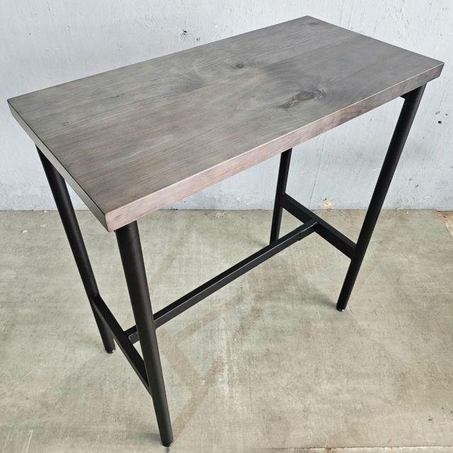 Bàn bar 100x50x110cm gỗ thông chân sắt hệ OMA II HBOM222