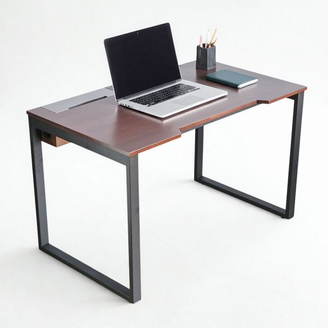 Bàn làm việc có hộp điện 120x60cm gỗ cao su ZD022