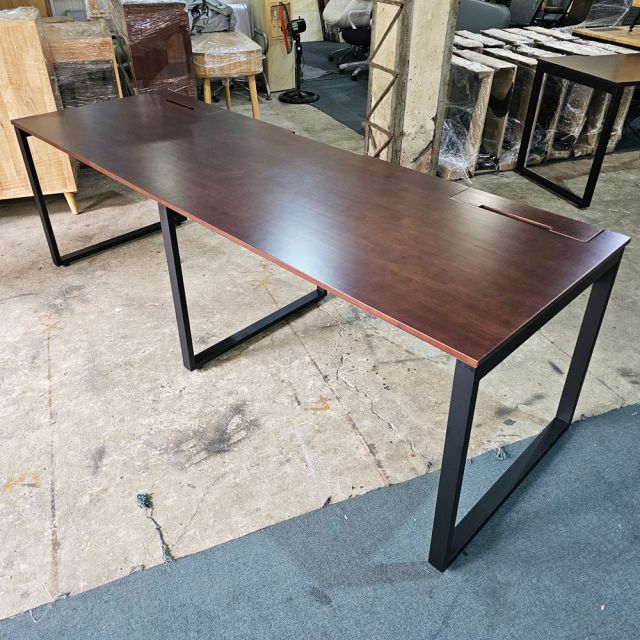 Bàn cụm làm việc 2 người 240x70cm gỗ cao su HBRT110