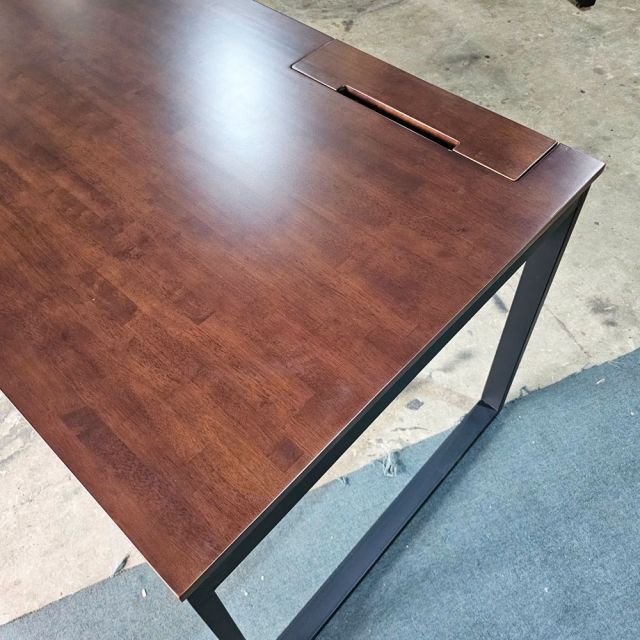 Bàn cụm làm việc 2 người 240x70cm gỗ cao su HBRT110