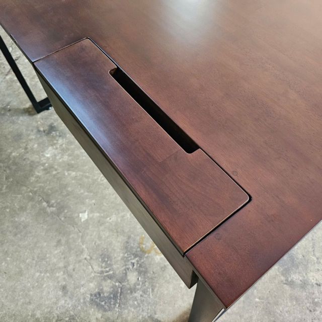 Bàn cụm làm việc 2 người 240x70cm gỗ cao su HBRT110