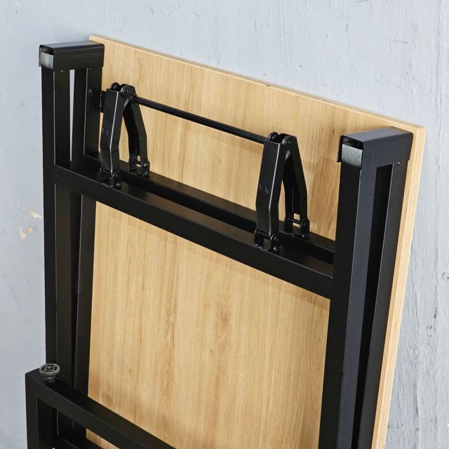 Bàn làm việc gỗ Plywood chân sắt gấp gọn 120x60x75cm HOBP021