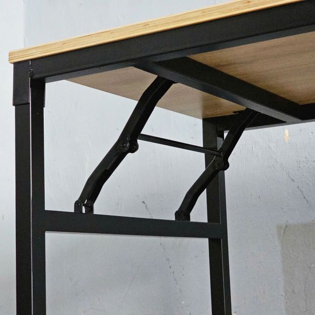 Bàn làm việc gỗ Plywood chân sắt gấp gọn 120x60x75cm HOBP021