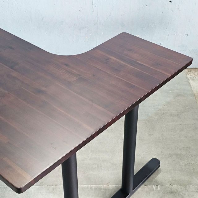 Bàn góc L 160x100cm gỗ tràm hệ TIO HBTO031