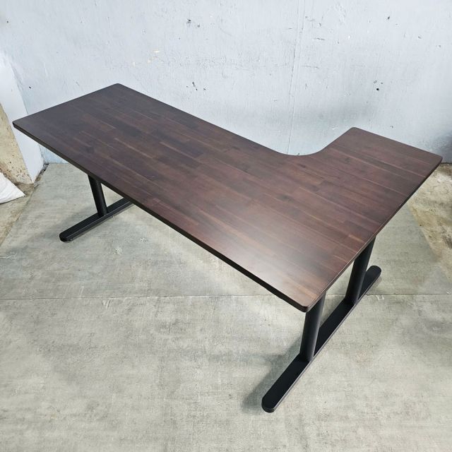 Bàn góc L 160x100cm gỗ tràm hệ TIO HBTO031