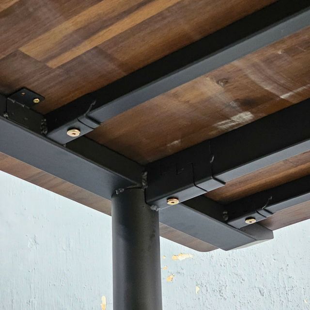 Bàn góc L 160x100cm gỗ tràm hệ TIO HBTO031