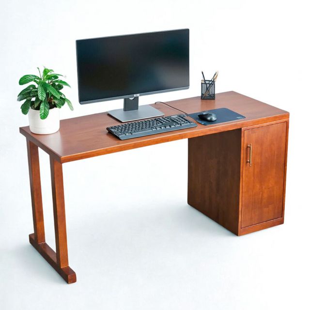 Bàn làm việc KAVET 152x60cm gỗ cao su BD68155
