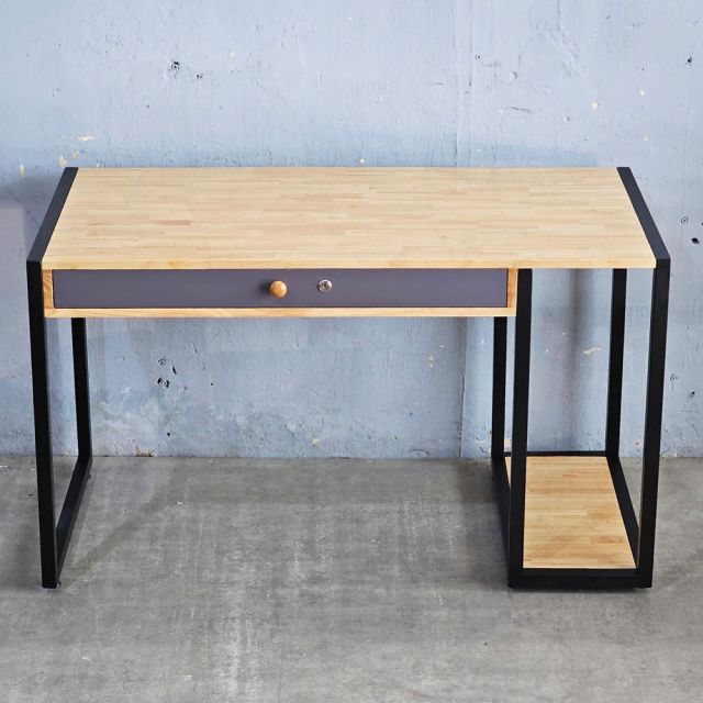 Bàn máy tính 126x60cm gỗ cao su COD68062