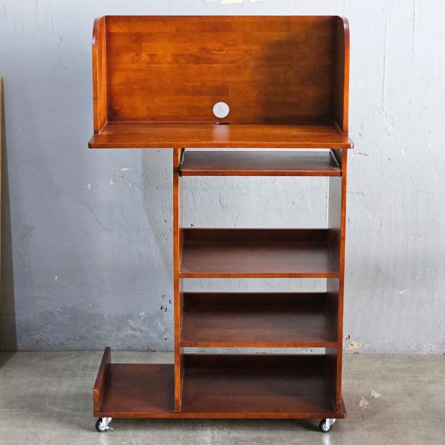 Bàn máy tính đứng 90x50x145cm gỗ cao su STD68048